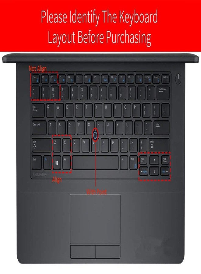 imComor غطاء لوحة مفاتيح imComor لأجهزة Dell Latitude E7450 E7470 E5470 E7480 5480 5490 5491 7490، وDell Latitude 3340 E3340، واقي لوحة مفاتيح فائق النحافة وناعم، أسود (تخطيط أمريكي، مع مؤشر) - Image 2